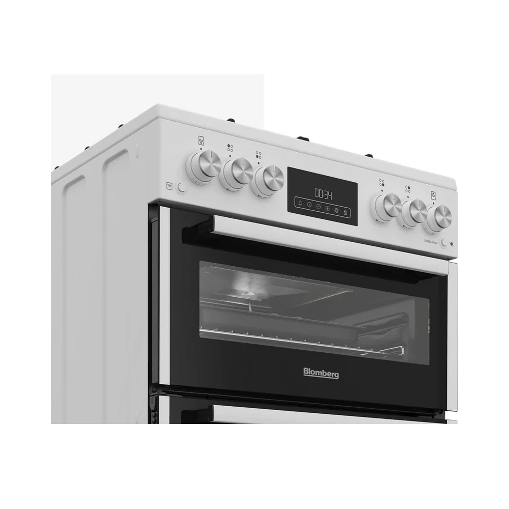 Blomberg GGRN655W 60cm Freestanding Double Oven Gas Cooker White - Image 3