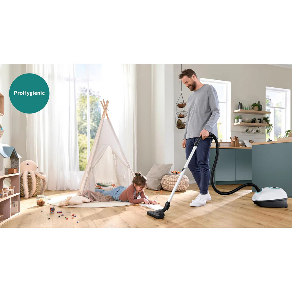 Bosch BGB41HYGGB Series 4 Bagged Cylinder Vacuum Cleaner ProHygienic White - Image 2