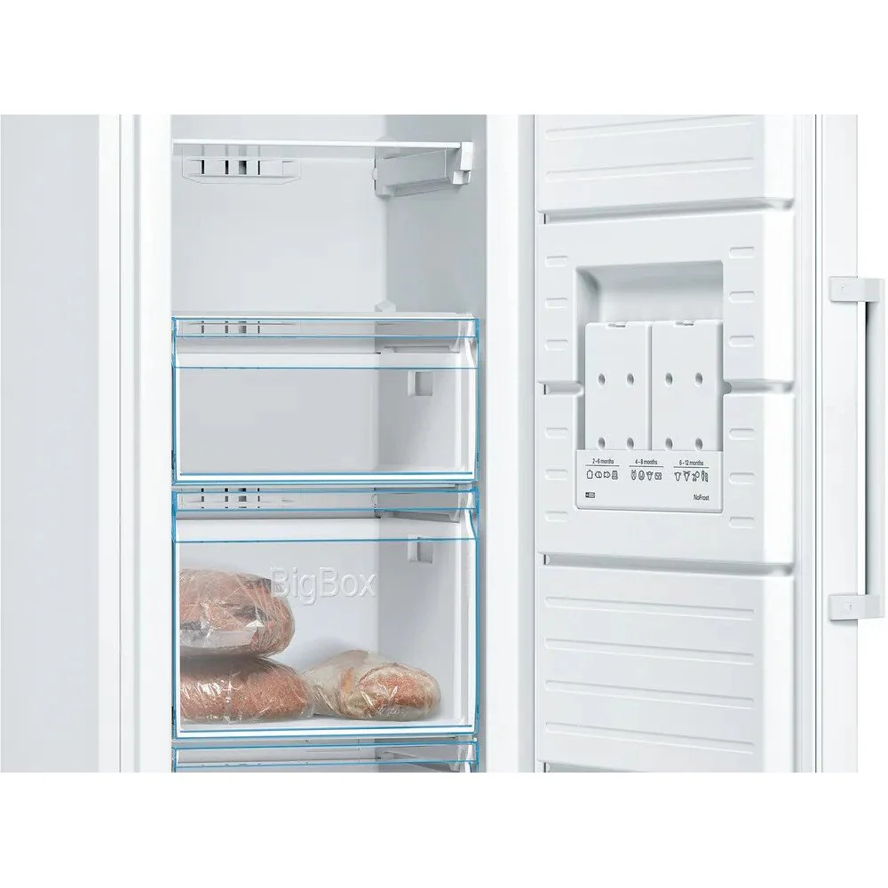 Bosch GSN36VWEPG Series 4 186cm High Freestanding Frost Free Upright Freezer White - Image 4