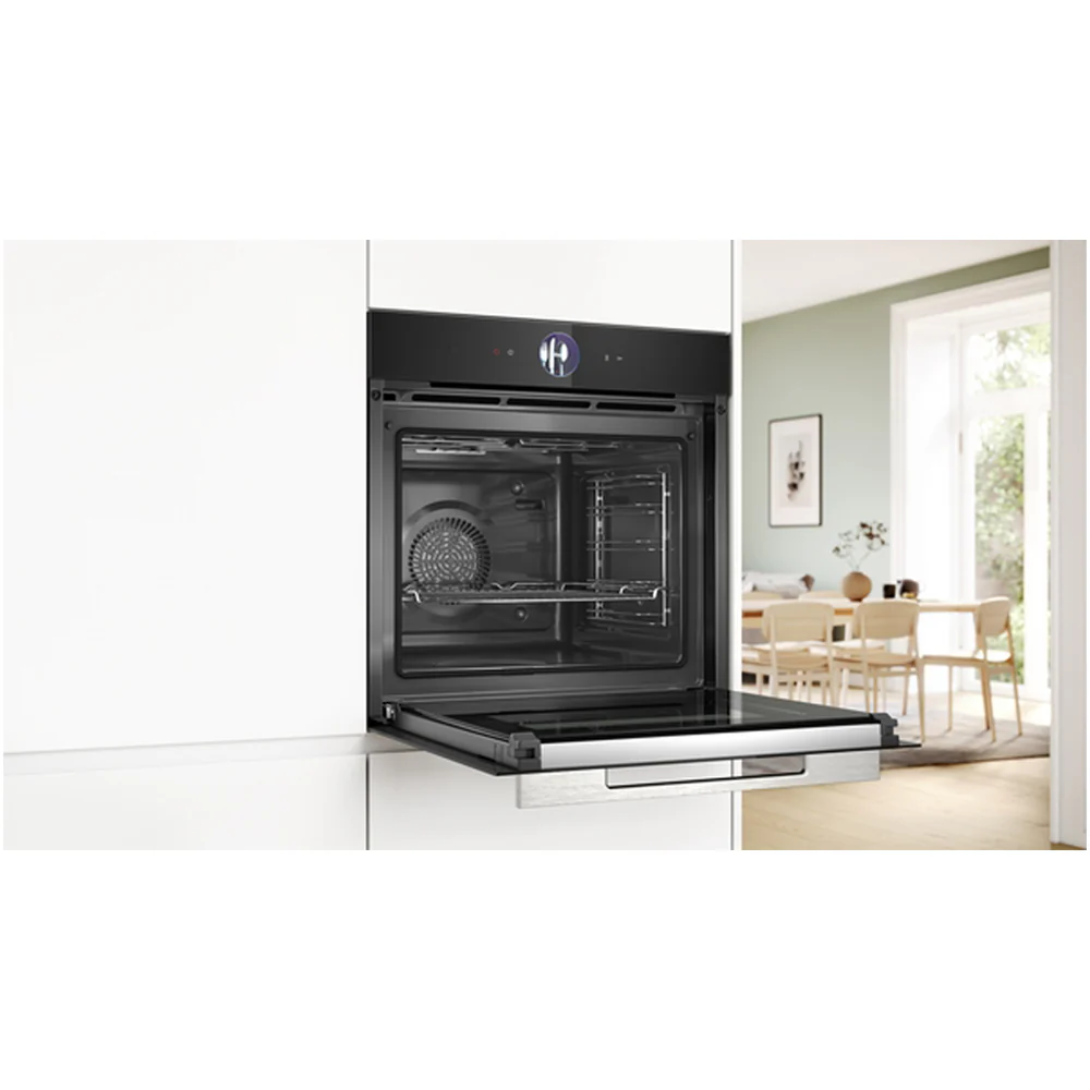 Bosch HBG7764B1B 60cm Series 8 Pyrolytic Electric Built in Single Oven with Air Fry Funtion in Black - Image 5