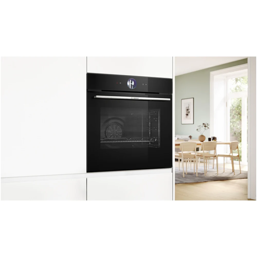 Bosch HBG7764B1B 60cm Series 8 Pyrolytic Electric Built in Single Oven with Air Fry Funtion in Black - Image 6