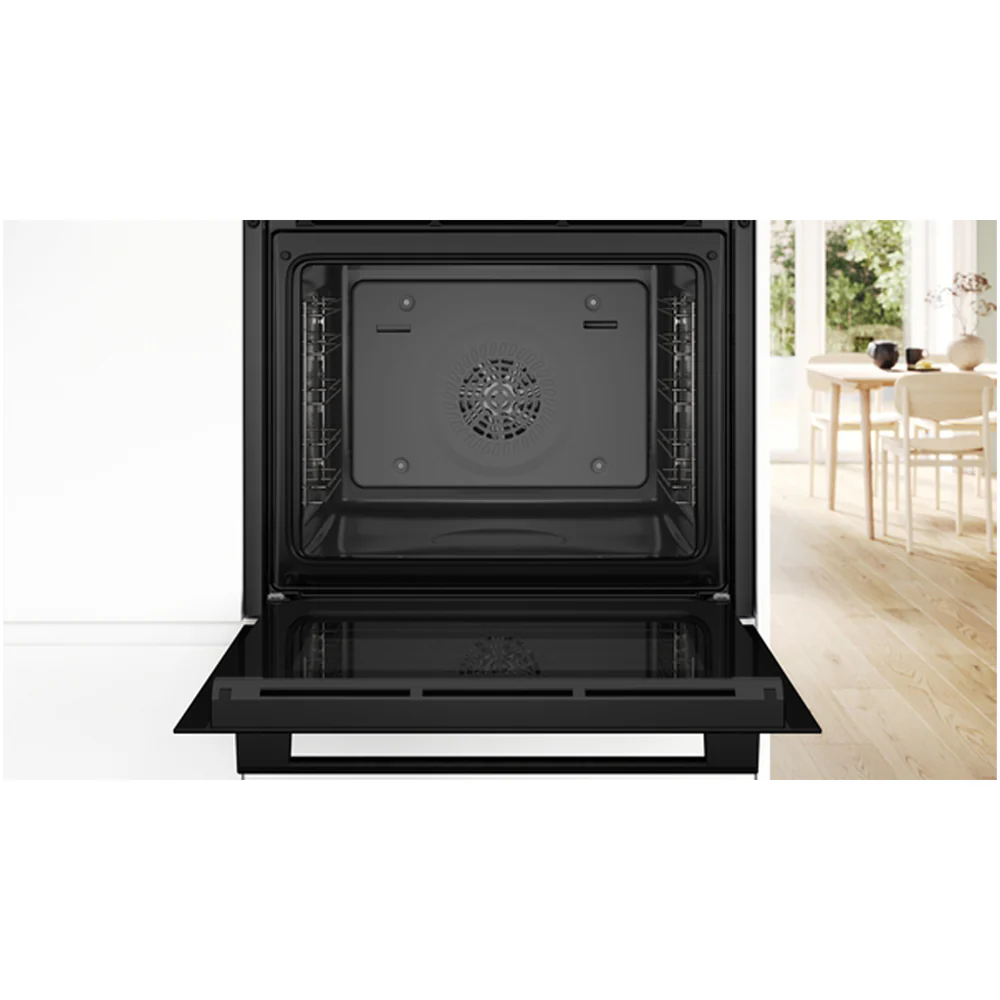 Bosch HQA534BB3B 60cm Series 4 Electric Built in Single Oven with Added Steam Function in Black - Image 2
