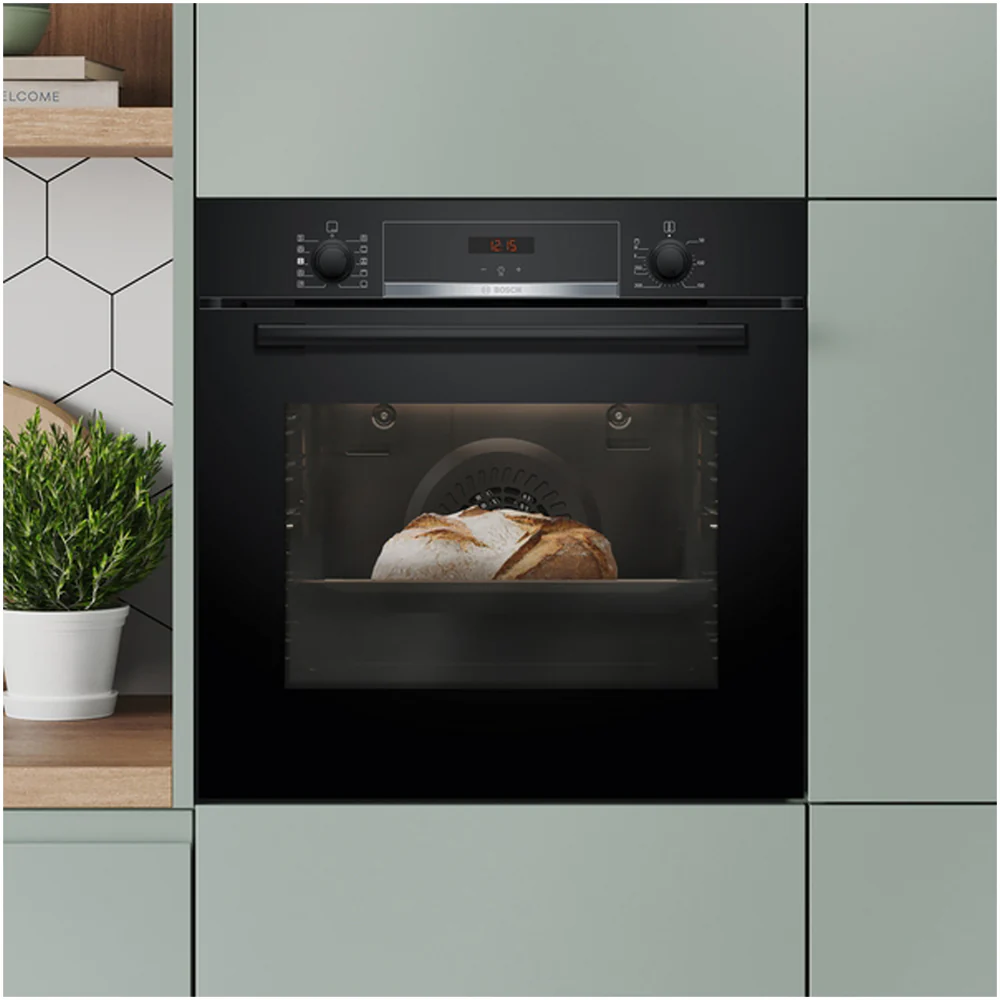 Bosch HQA534BB3B 60cm Series 4 Electric Built in Single Oven with Added Steam Function in Black - Image 5