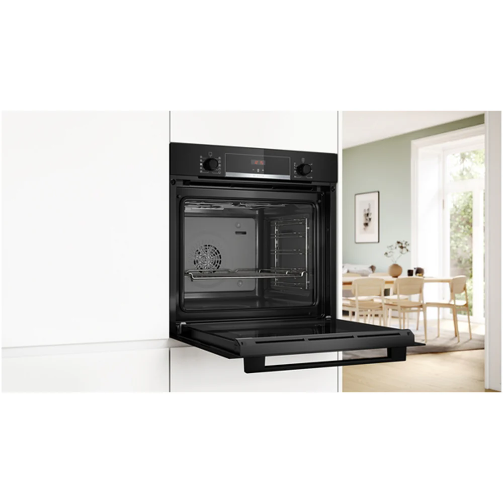 Bosch HQA534BB3B 60cm Series 4 Electric Built in Single Oven with Added Steam Function in Black - Image 6