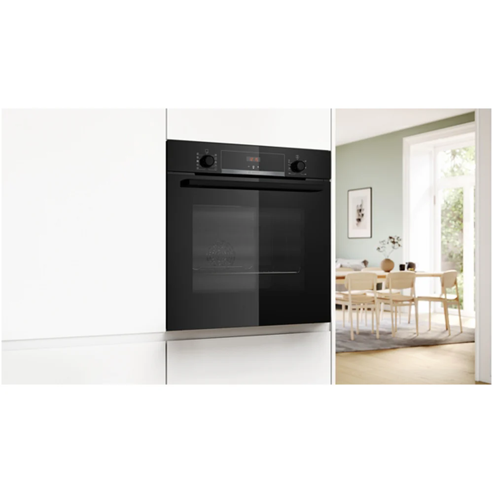 Bosch HQA534BB3B 60cm Series 4 Electric Built in Single Oven with Added Steam Function in Black - Image 7