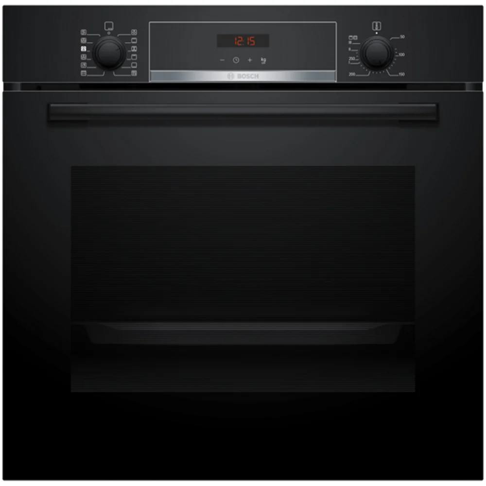 Bosch HQA574BB3B Series 4 71L Built-In Electric Single Pyrolytic Oven Black - A+ Rated