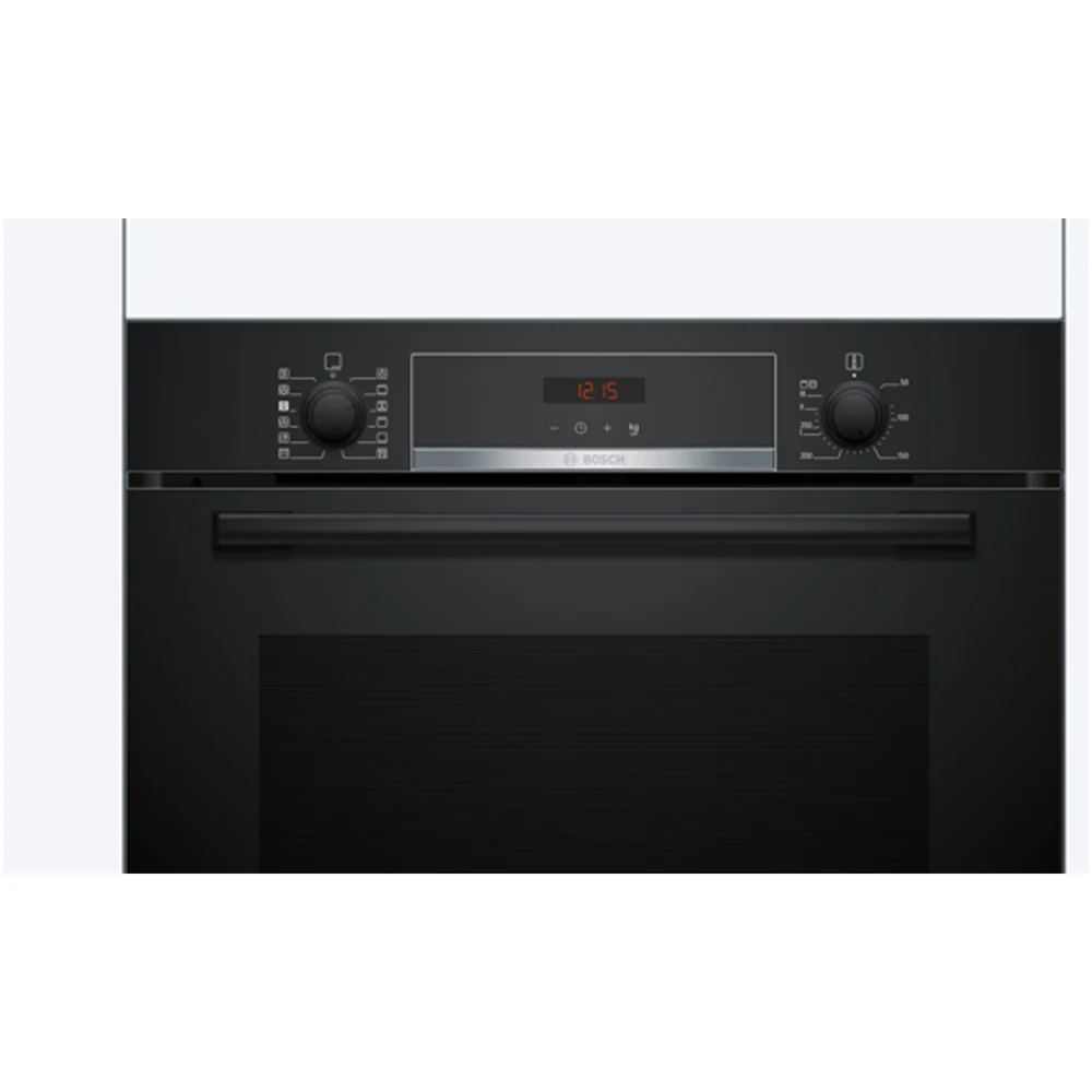 Bosch HQA574BB3B Series 4 71L Built-In Electric Single Pyrolytic Oven Black - A+ Rated - Image 2