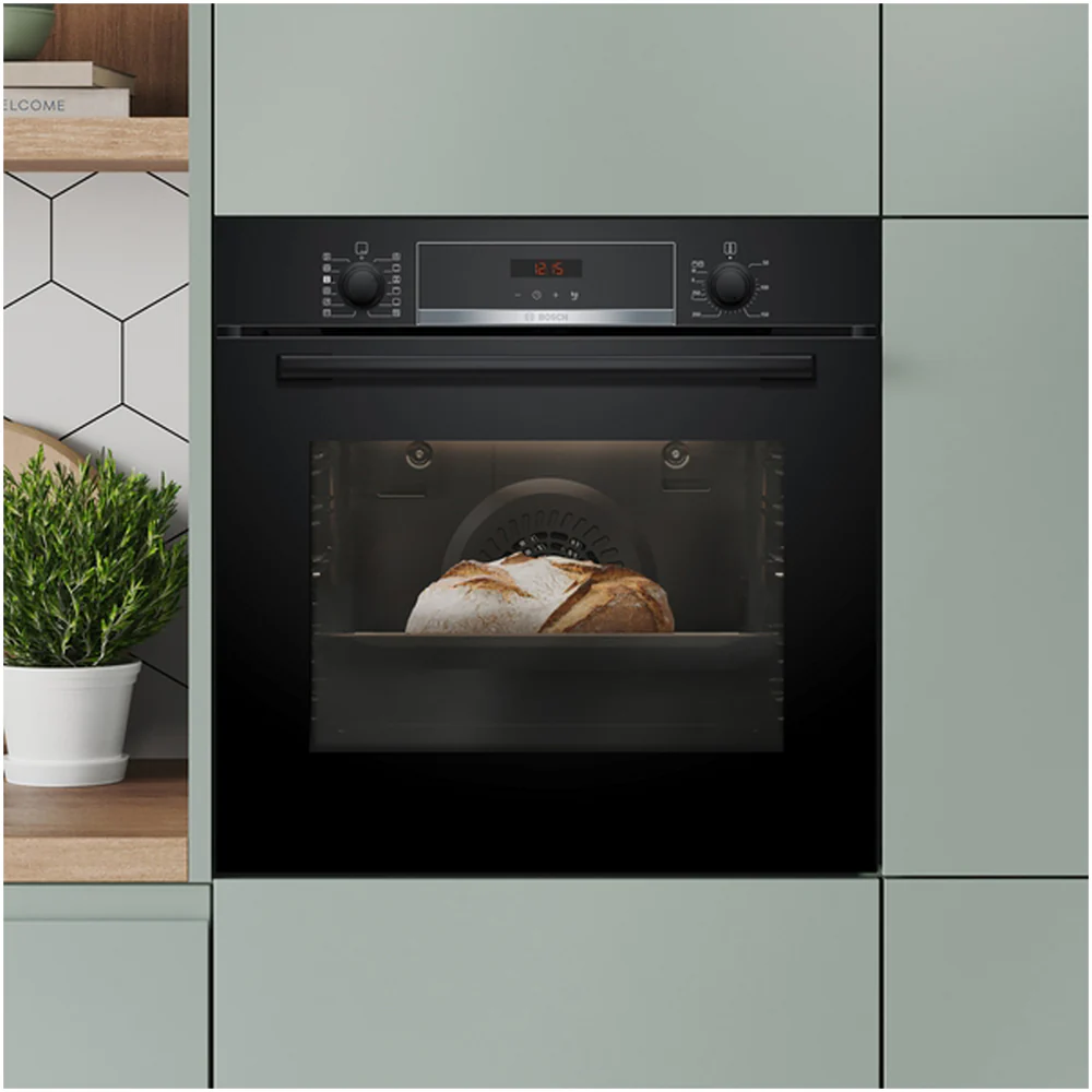 Bosch HQA574BB3B Series 4 71L Built-In Electric Single Pyrolytic Oven Black - A+ Rated - Image 4