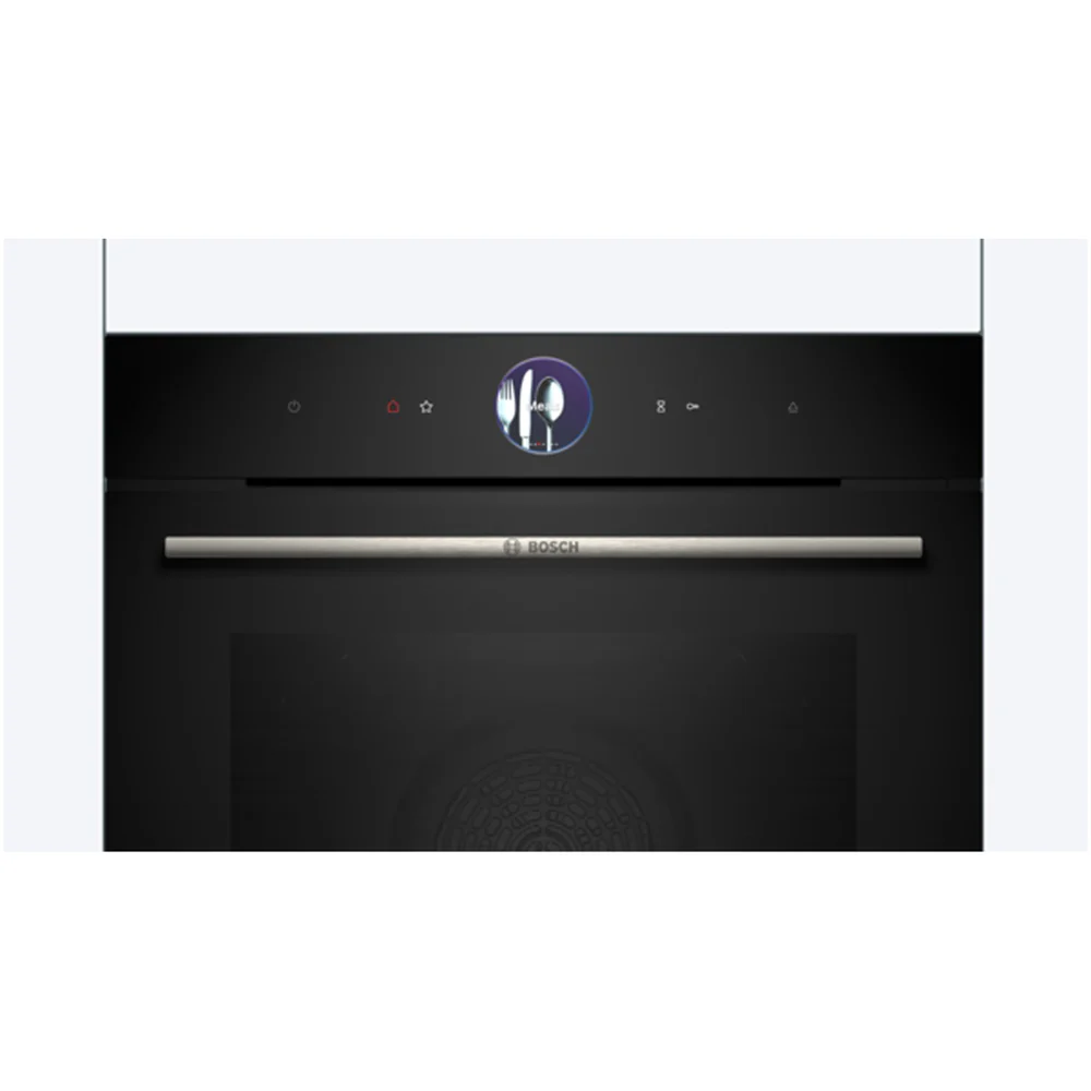 Bosch HRG7764B1B Series 8 Pyrolytic Built in Single Electric Oven with Added Steam Funtion and Air Fry in Black - Image 3