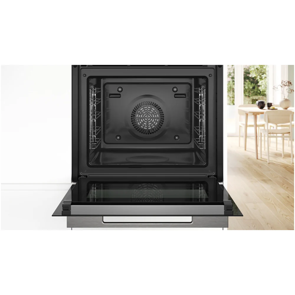 Bosch HRG7764B1B Series 8 Pyrolytic Built in Single Electric Oven with Added Steam Funtion and Air Fry in Black - Image 7