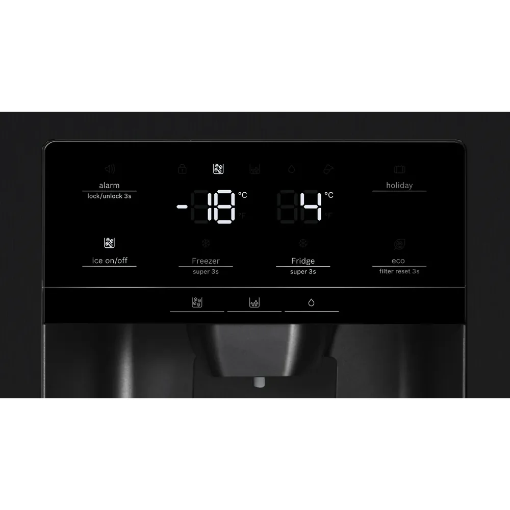 Bosch KAD93ABEP Series 6 American Side By Side Total No Frost Fridge Freezer Black - Image 4