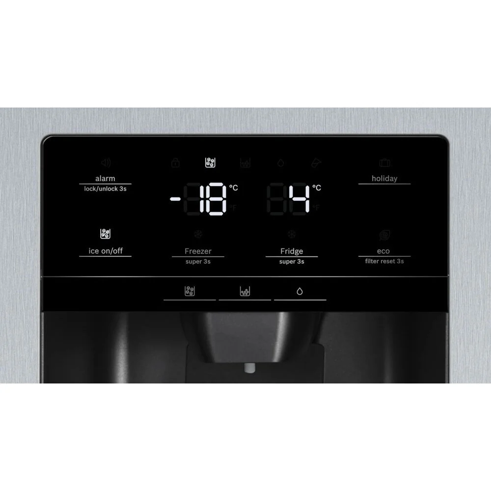 Bosch KAD93AIERG Series 6 Plumbed American Fridge Freezer Stainless Steel - E Rated - Image 3