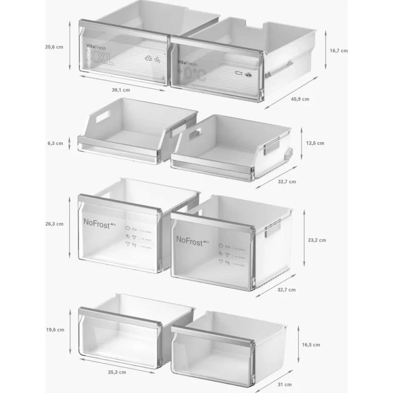 Bosch KFI96APEAG Series 6 Wifi Connected Non-Plumbed Frost Free American Fridge Freezer Stainless Steel - E Rated - Image 8