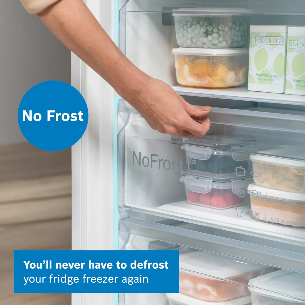 Bosch KGN362WDFG Series 4 Freestanding 60cm Frost Free Fridge Freezer White - Image 12