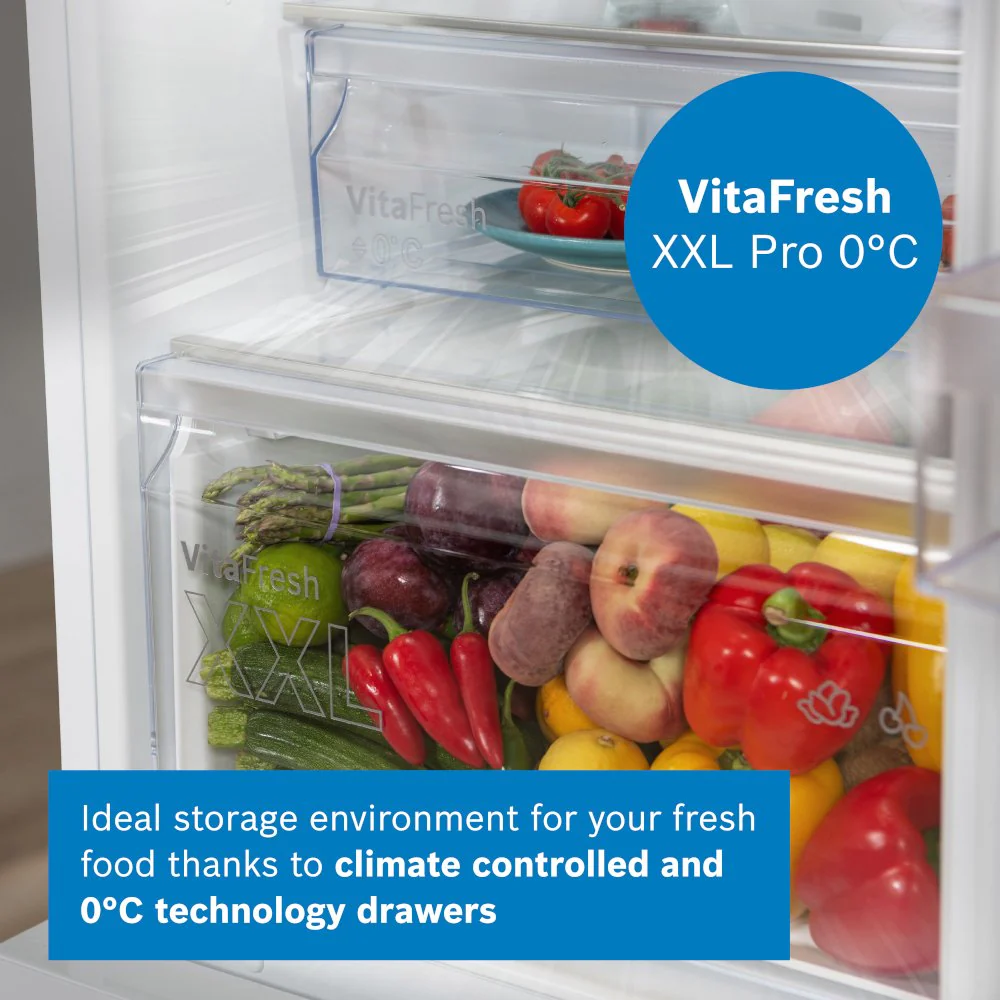 Bosch KGN362WDFG Series 4 Freestanding 60cm Frost Free Fridge Freezer White - Image 14