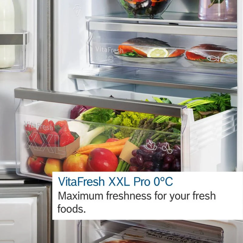 Bosch KGN39AWCTG Series 6 Freestanding Frost Free Fridge Freezer White - C Rated - Image 4