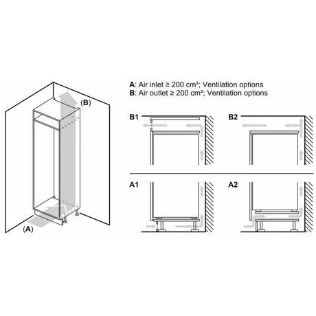 Bosch KIN85NSE0G Series 2 Frost Free Integrated Fridge Freezer White - Image 11