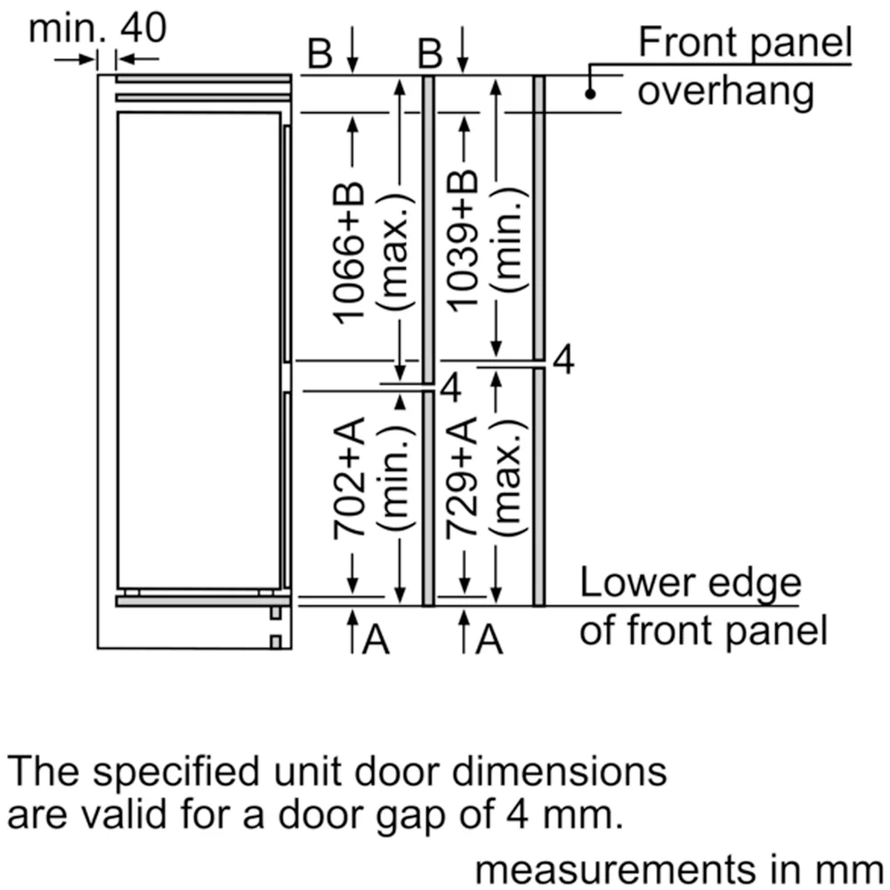 Bosch KIN86NFE0G Series 2 Fully Integrated 60/40 Fridge Freezer Frost Free White - E Rated - Image 11