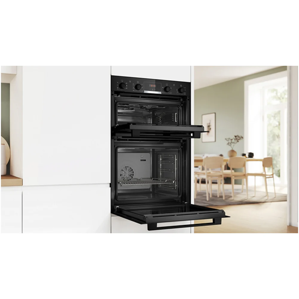 Bosch MBA533BB3B Series 4 Built-In Electric Double Oven Black - A+B Rated - Image 6