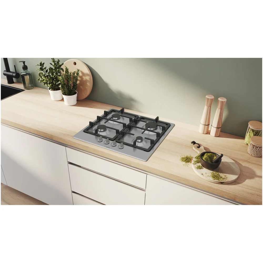 Bosch PGP6B5K90 Series 4 60cm Gas Hob Stainless steel - Image 2