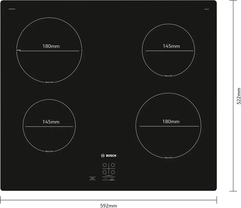 Bosch PUG61RAA5B Serie 2 Induction hob 60 cm Black surface mount without frame - Image 3