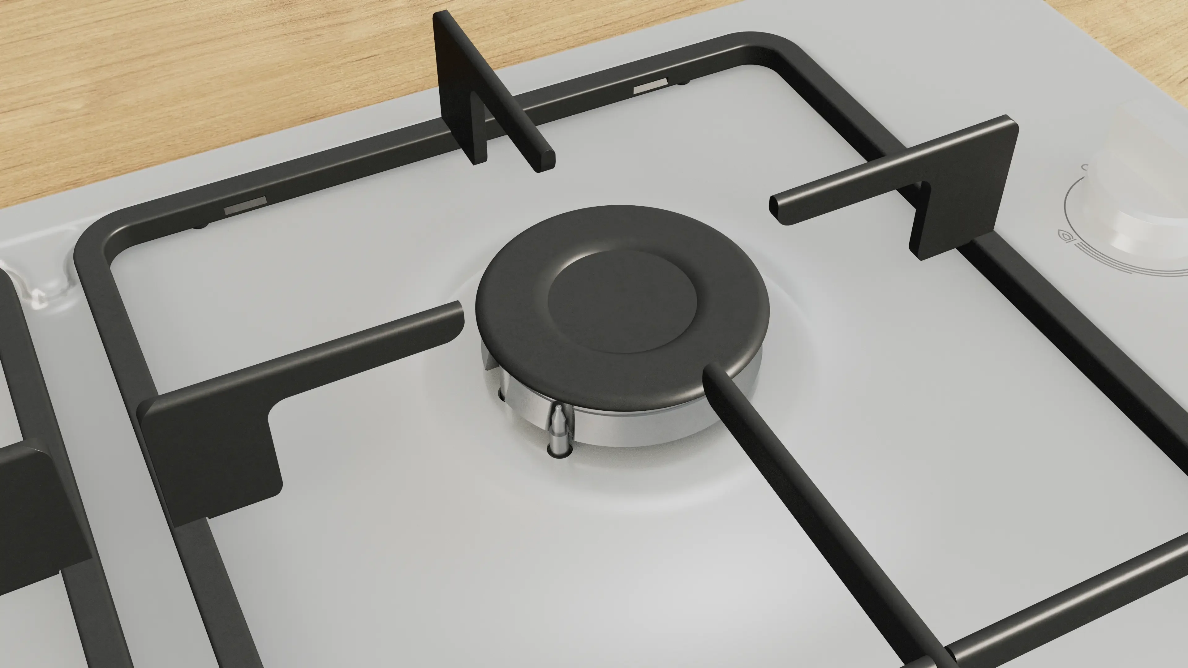 Bosch Series 2 PBP6B2K60 60cm Gas Hob White - Image 5