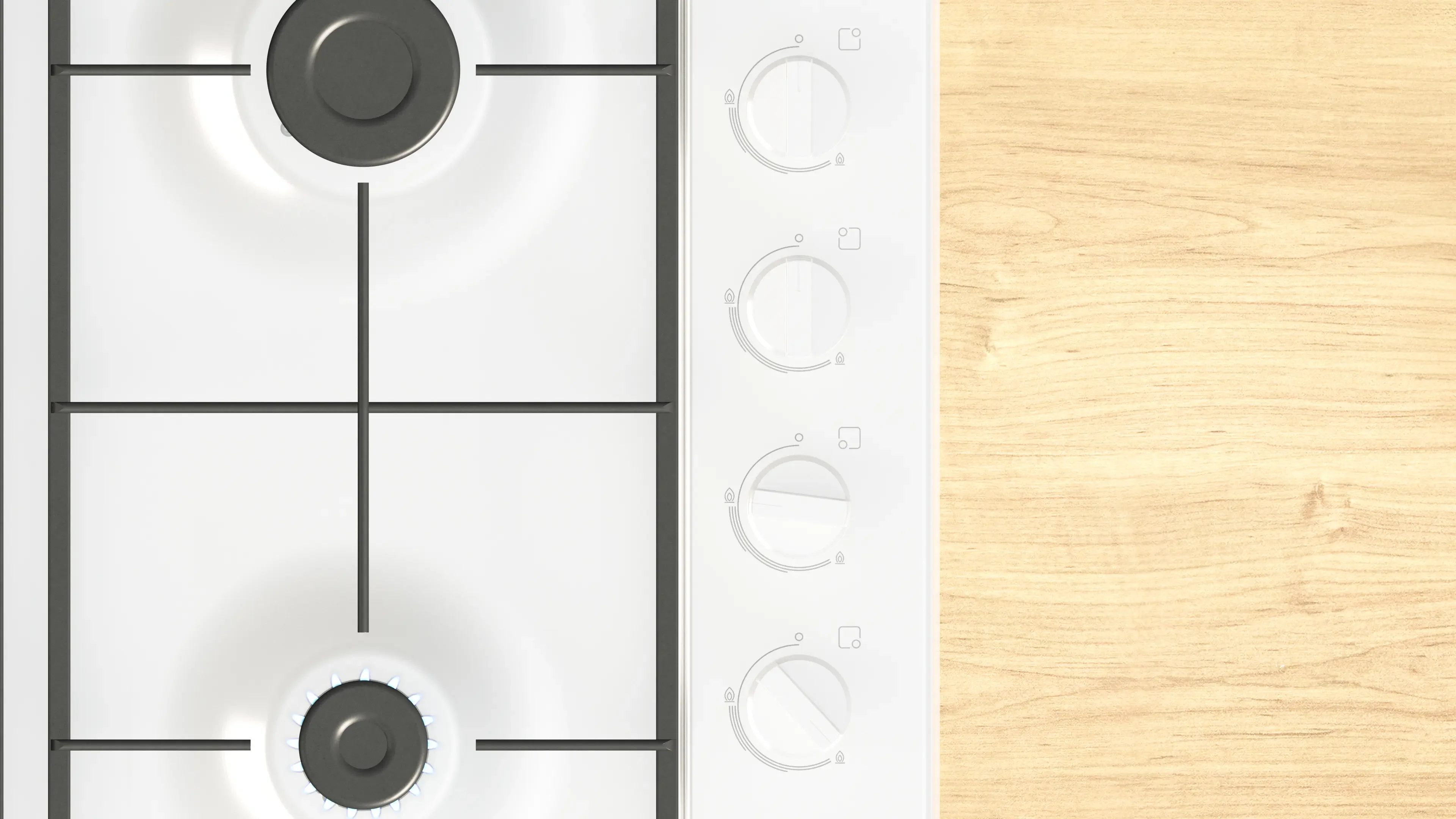 Bosch Series 2 PBP6B2K60 60cm Gas Hob White - Image 7