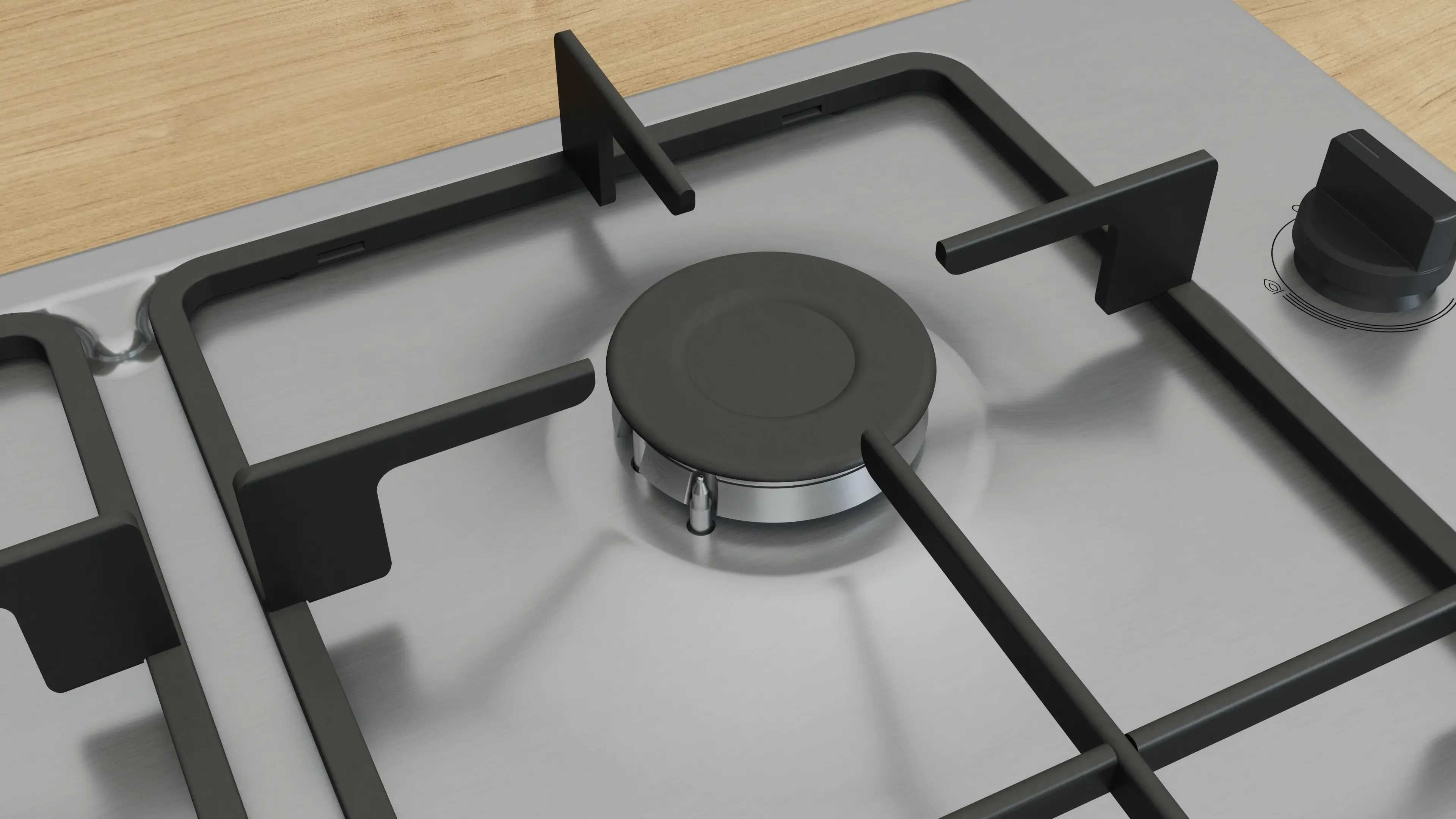Bosch Series 2 PBP6B5K60 60cm Gas Hob Stainless Steel - Image 5
