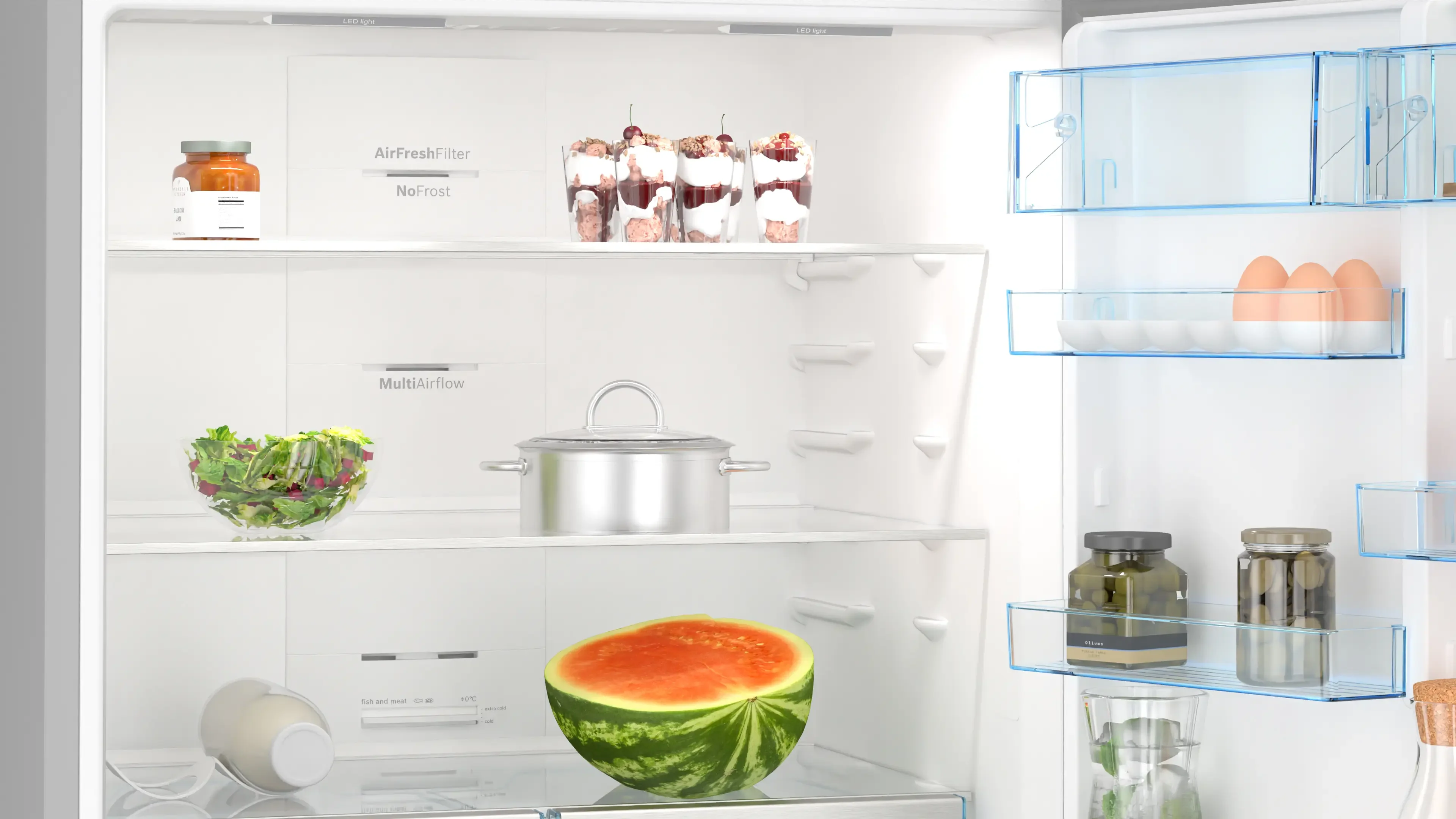 Bosch Series 4 KGN86VIEAG Freestanding No Frost Fridge Freezer Brushed Steel - Image 4