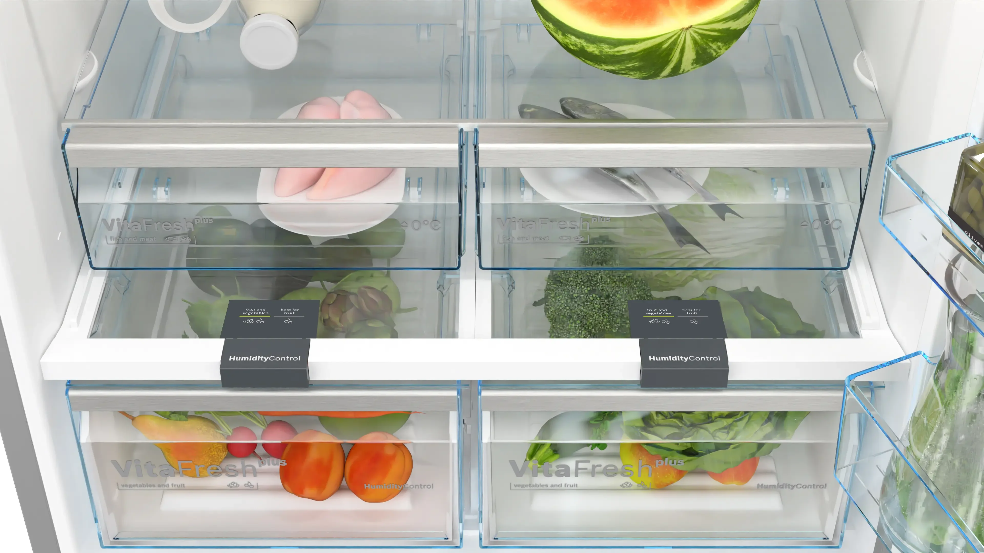 Bosch Series 4 KGN86VIEAG Freestanding No Frost Fridge Freezer Brushed Steel - Image 5