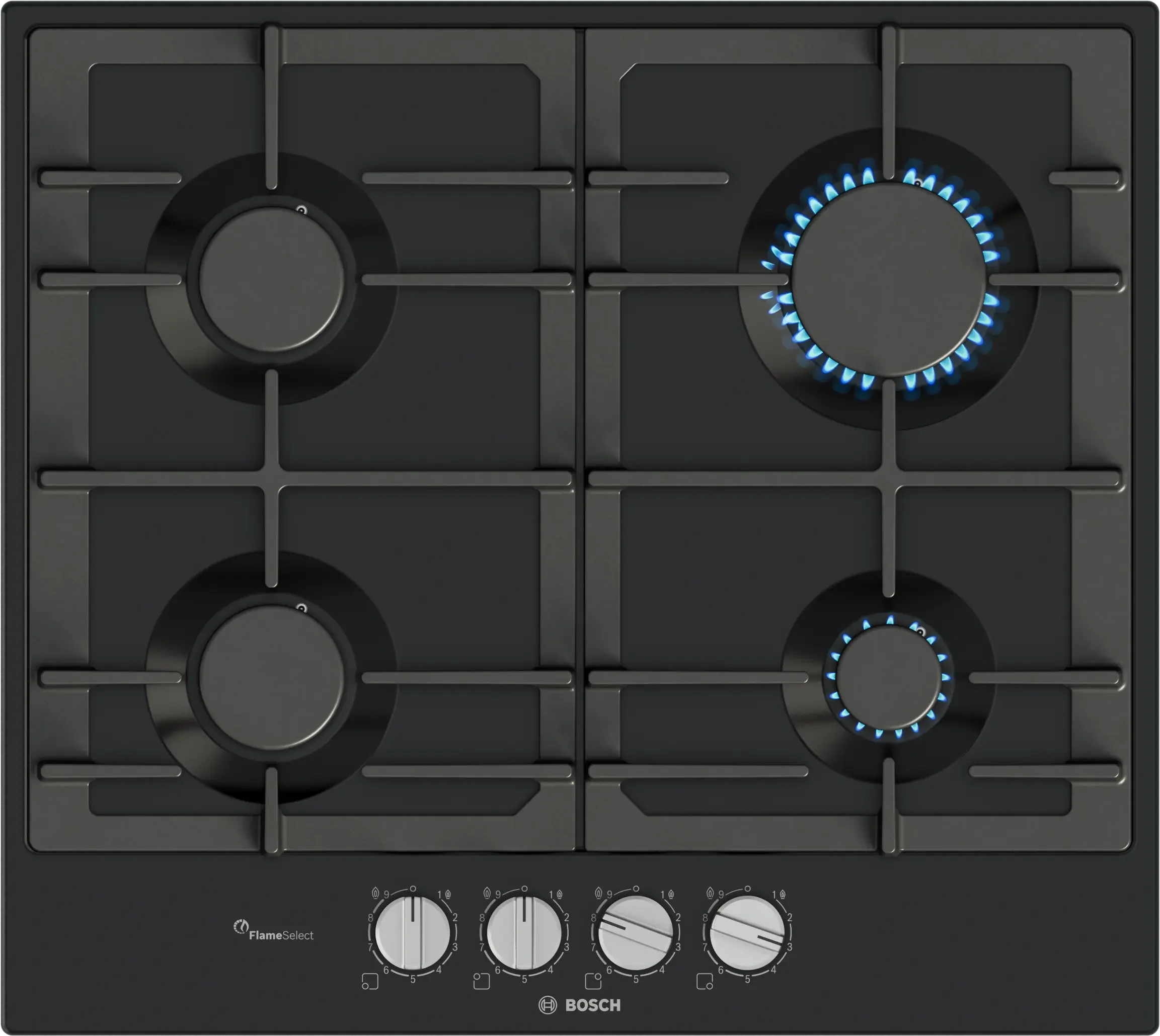 Bosch Series 6 PCP6A6I90 60cm Gas Hob Black