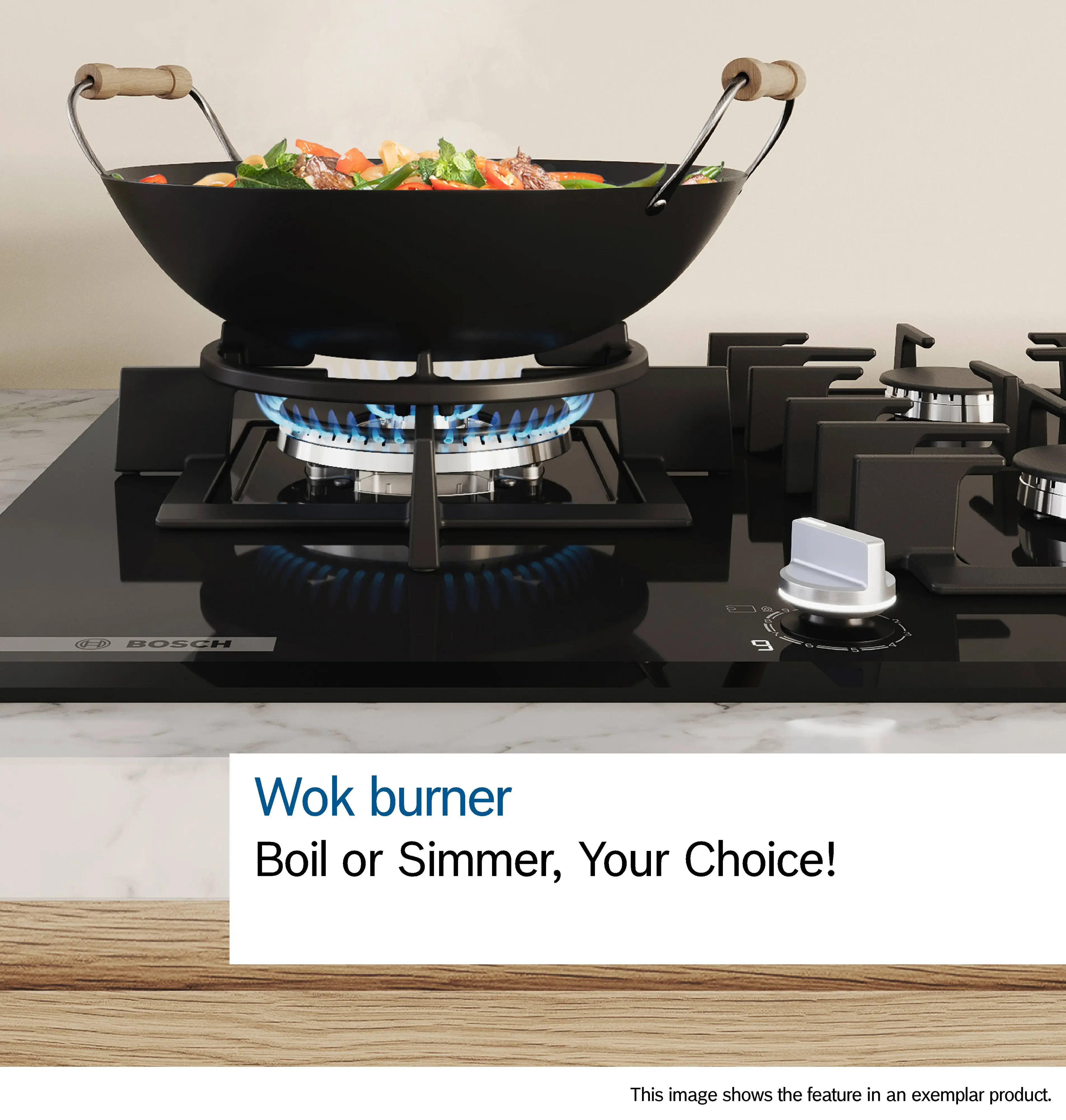Bosch Series 6 PCQ7A5I90 75cm Gas Hob Stainless Steel - Image 12