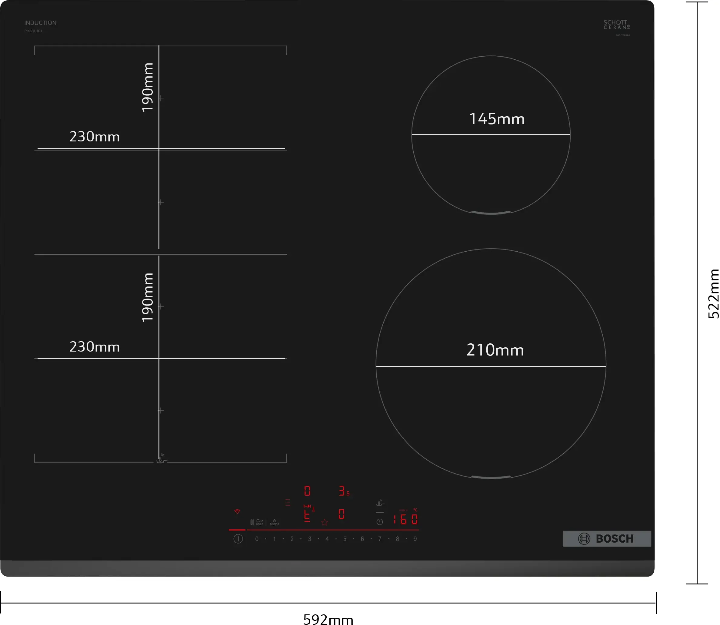 Bosch Series 6 PIX631HC1E 60cm Flex Induction Hob - Image 4
