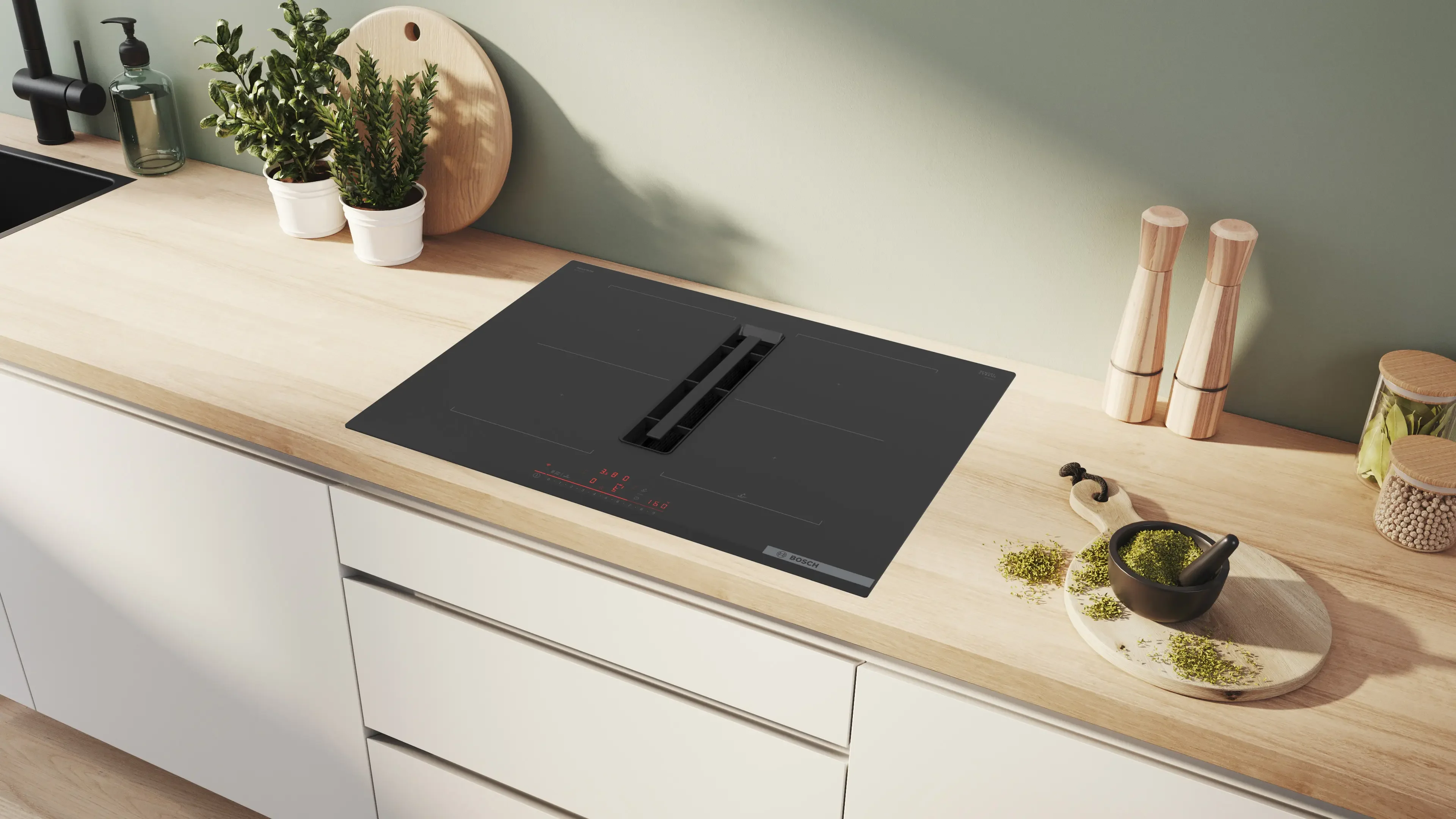 Bosch Series 6 PVQ731H26E 70cm Induction Hob With Integrated Ventilation System - Image 4