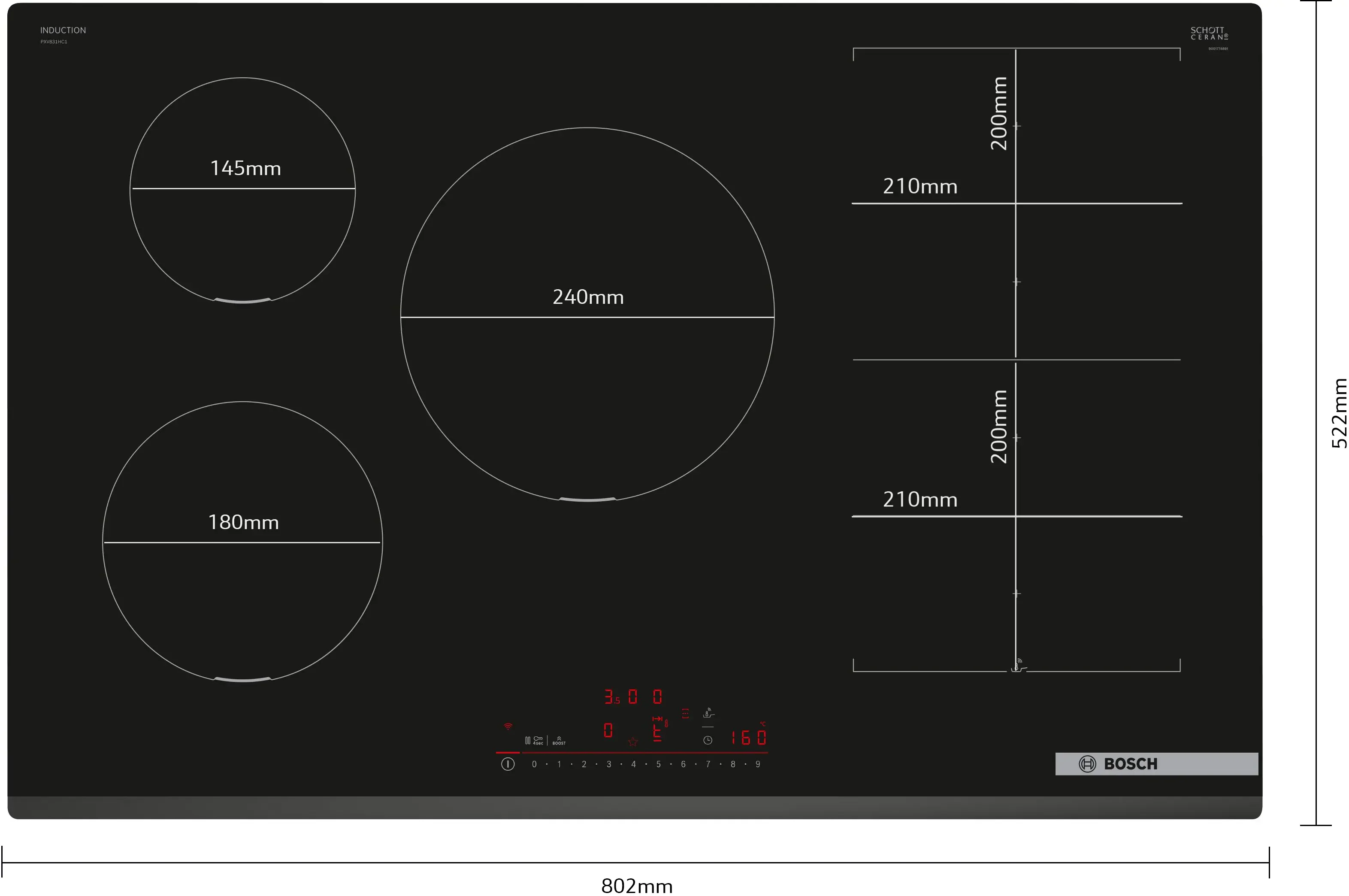 Bosch Series 6 PXV831HC1E 80cm Flex Induction Hob - Image 4