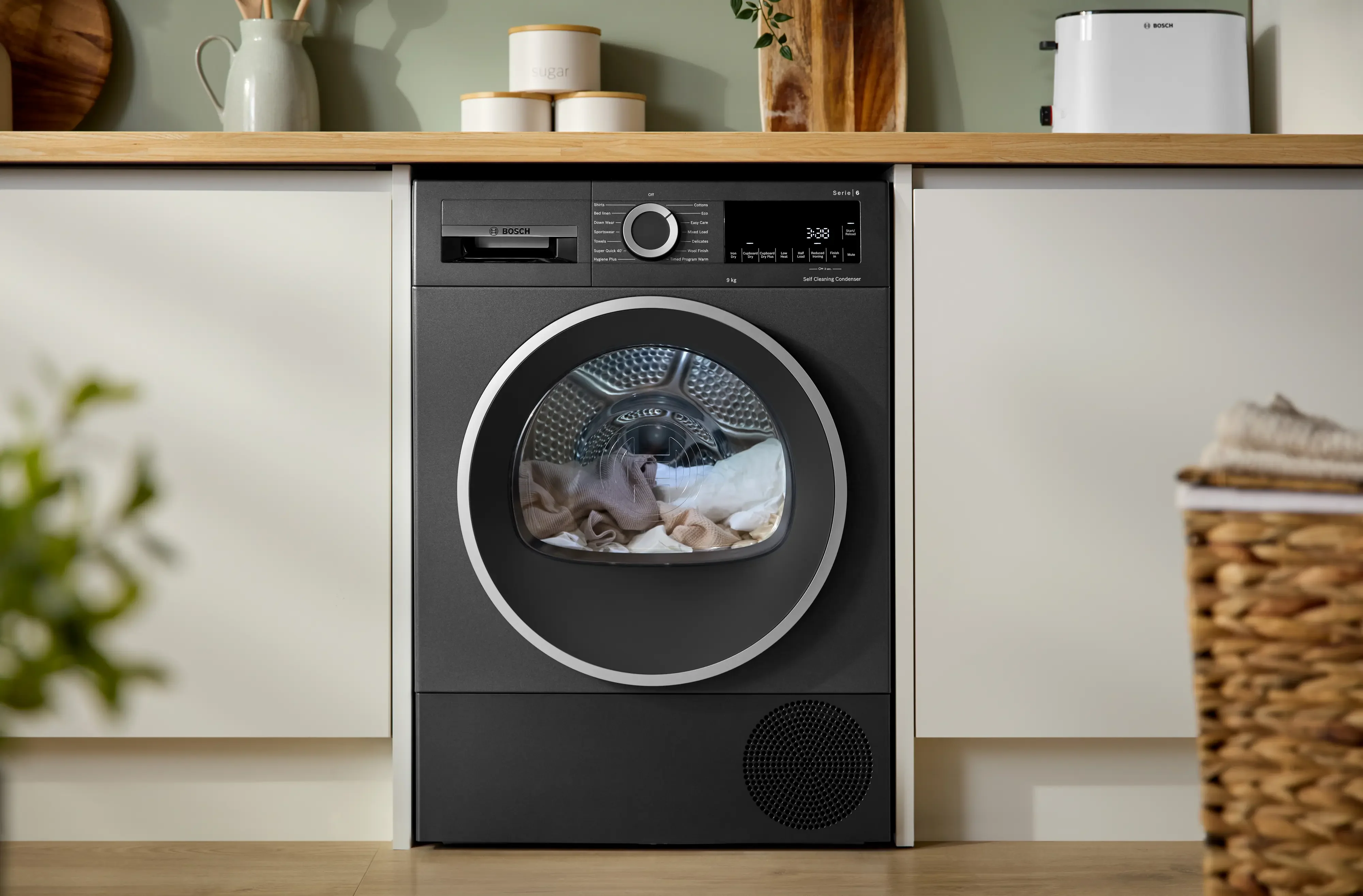 Bosch Series 6 WQG245R2GB 9kg Freestanding Heat Pump Tumble Dryer Grey - Image 10