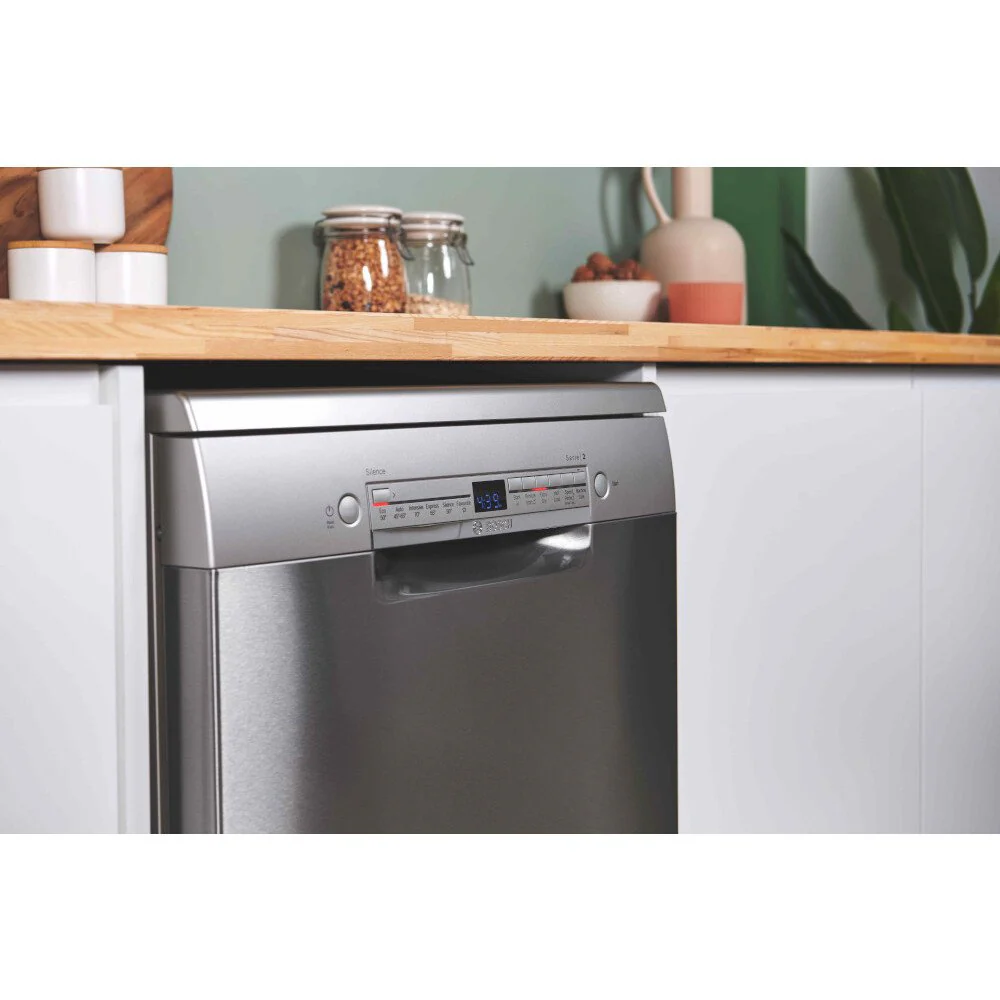 Bosch SMS2HVI67G Series 2 Freestanding 60cm Full Size Dishwasher with 14 Place Settings Silver - Image 2