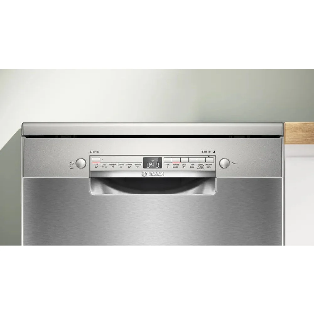 Bosch SMS2HVI67G Series 2 Freestanding 60cm Full Size Dishwasher with 14 Place Settings Silver - Image 3