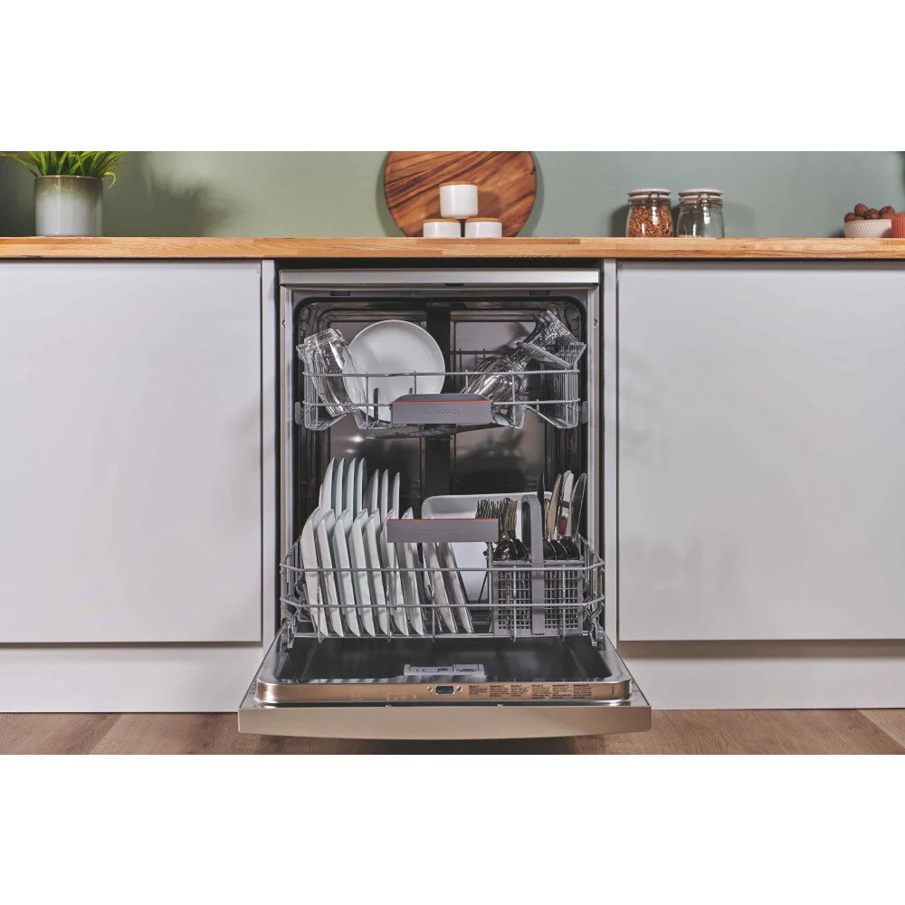 Bosch SMS4EKI06G Series 4 Freestanding 60cm Full Size Dishwasher 13 Place Settings Silver - Image 4