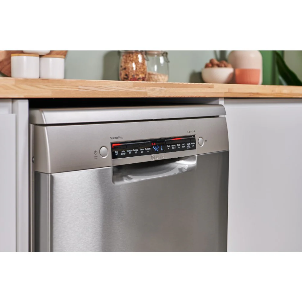 Bosch SMS4EKI06G Series 4 Freestanding 60cm Full Size Dishwasher 13 Place Settings Silver - Image 5