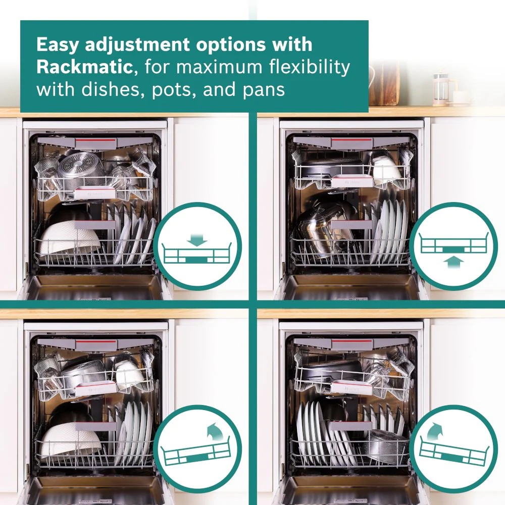 Bosch SMS4EMI06G Series 4 Wifi Connected Freestanding Full Size Dishwasher - Silver Inox with 14 Place Settings - Image 10