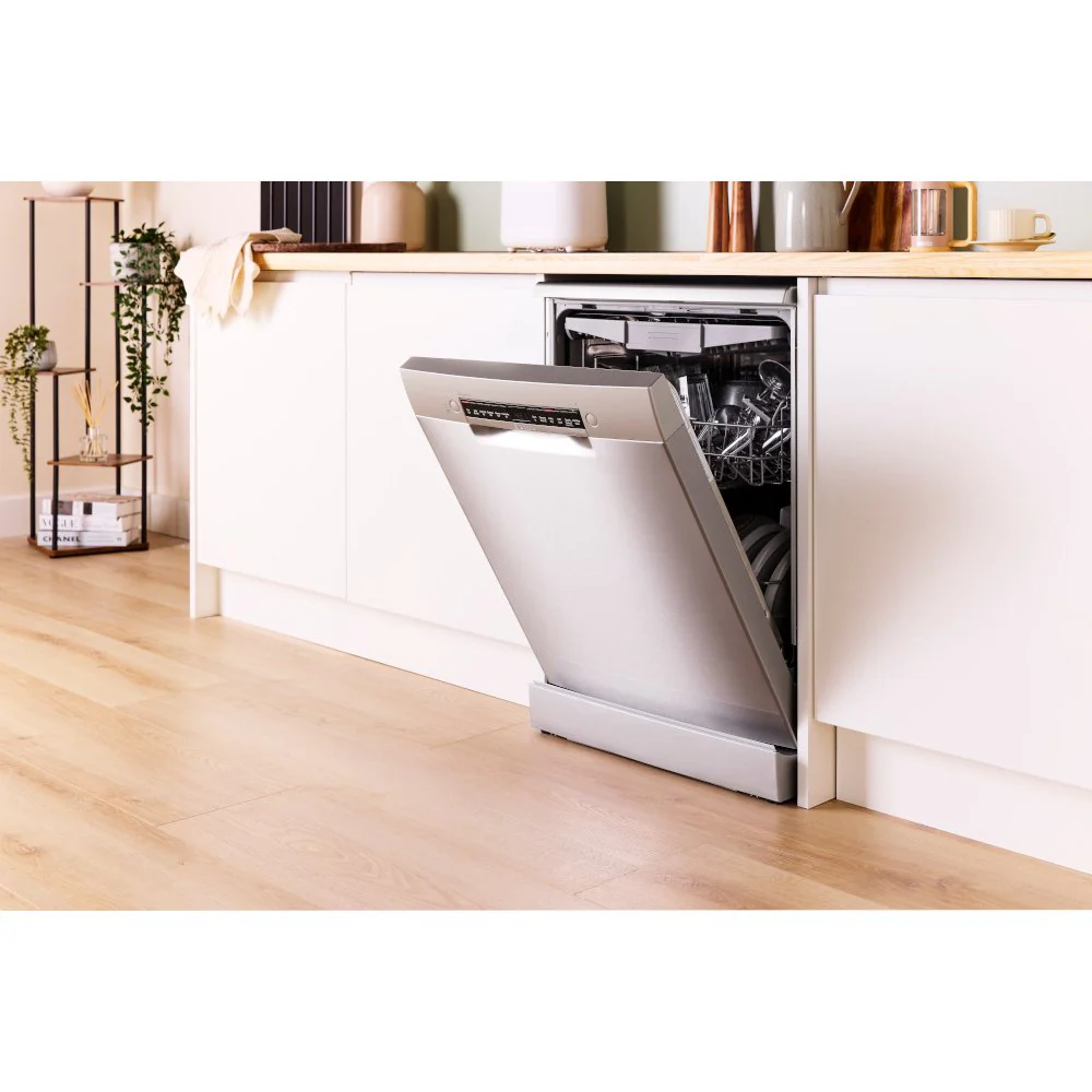 Bosch SMS4EMI06G Series 4 Wifi Connected Freestanding Full Size Dishwasher - Silver Inox with 14 Place Settings - Image 4