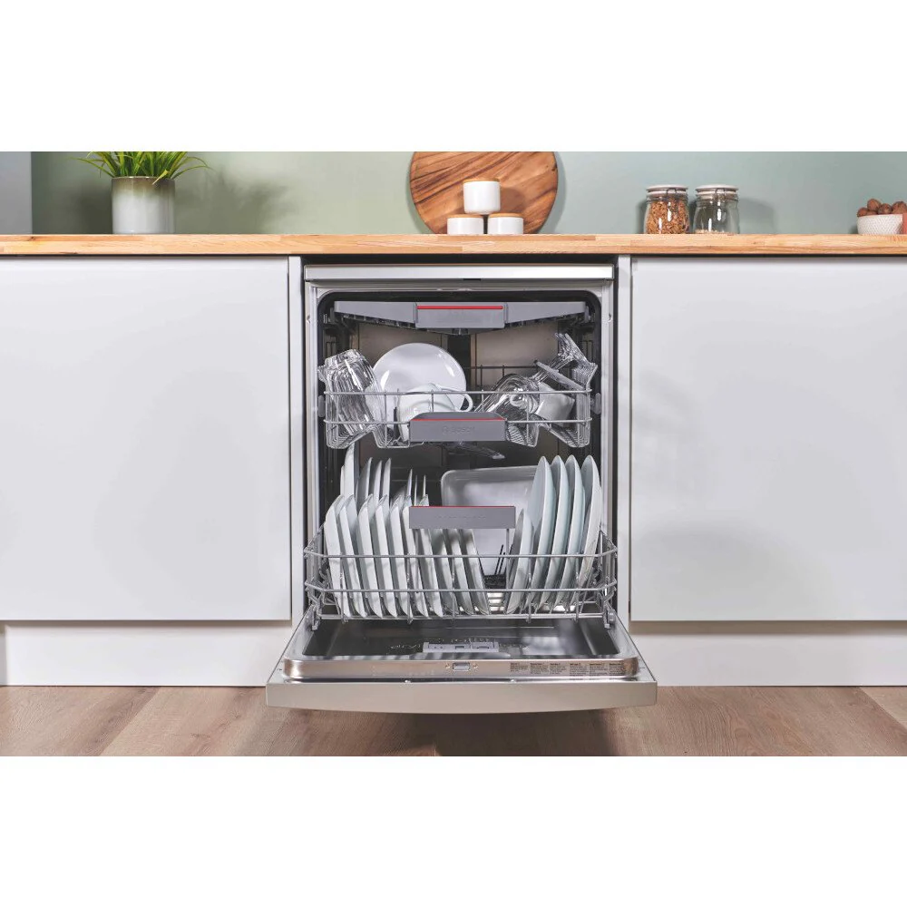 Bosch SMS6ZCI10G Series 6 Freestanding 60cm Full Size Dishwasher with 14 Place Settings Silver Inox - Image 6