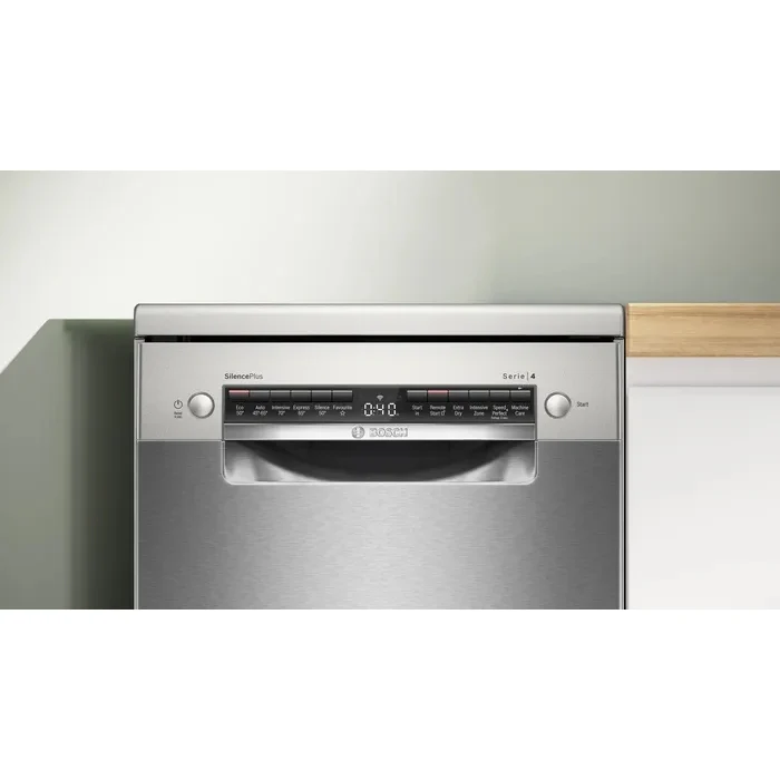 Bosch SPS4HMI49G Series 4 Slimline 45 cm Freestanding Dishwasher with 10 Place Settings Silver - Image 2