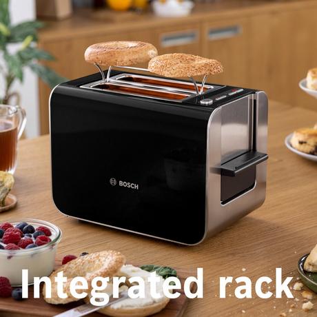 Bosch Styline TAT8613NGB 2 Slice Toaster Black Clearance - Image 3