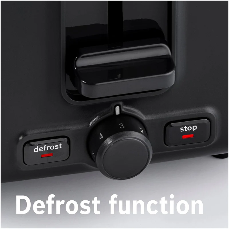 Bosch TAT3P423GB DesignLine 2 Slice Toaster Black - Image 4