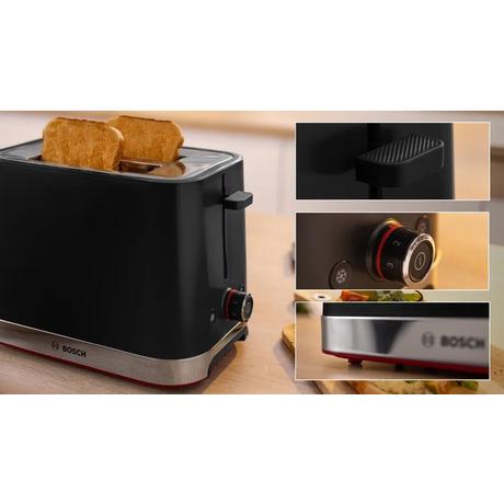 Bosch TAT4M223GB MyMoment 2 Slice Compact Toaster Black - Image 5