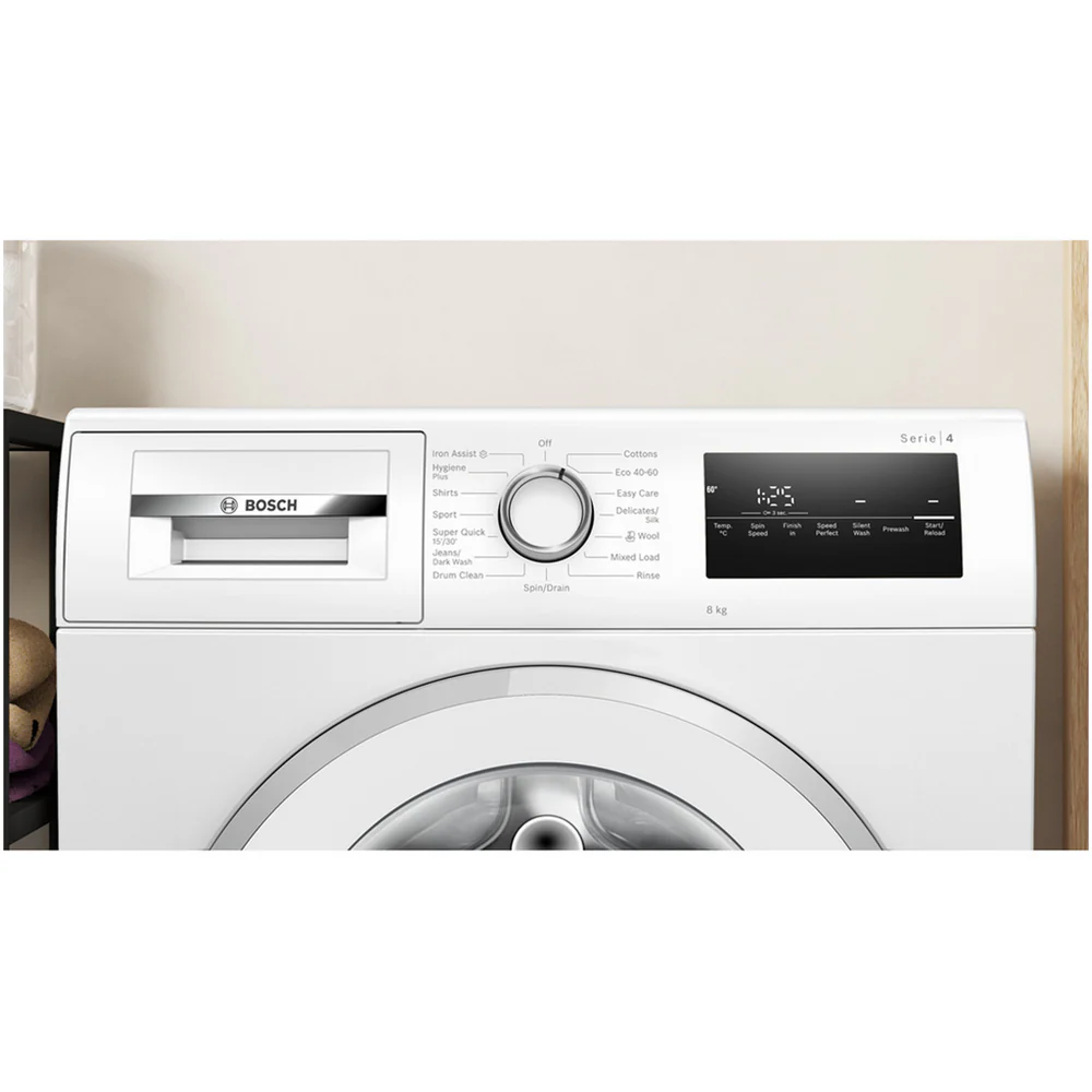 Bosch WAN28254GB Series 4 8kg 1400 Spin Freestanding Front Load Washing Machine White - Image 13