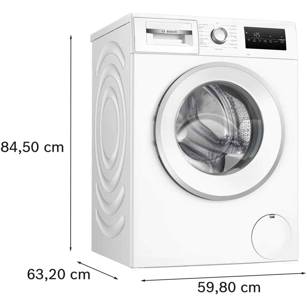 Bosch WAN28255GB Series 4 9kg 1400 Spin Freestanding Front Load Washing Machine White - Image 15