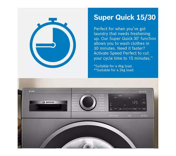 Bosch WGE03408GB Series 2 8kg 1400 Spin Washing Machine White - Image 11
